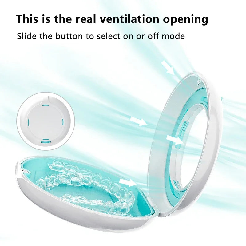 Orthodontic Case Dental Invisible Braces Retainer Box With Mirror Mouth Guard Denture Storage Aligner Case Oral Hygiene Organize