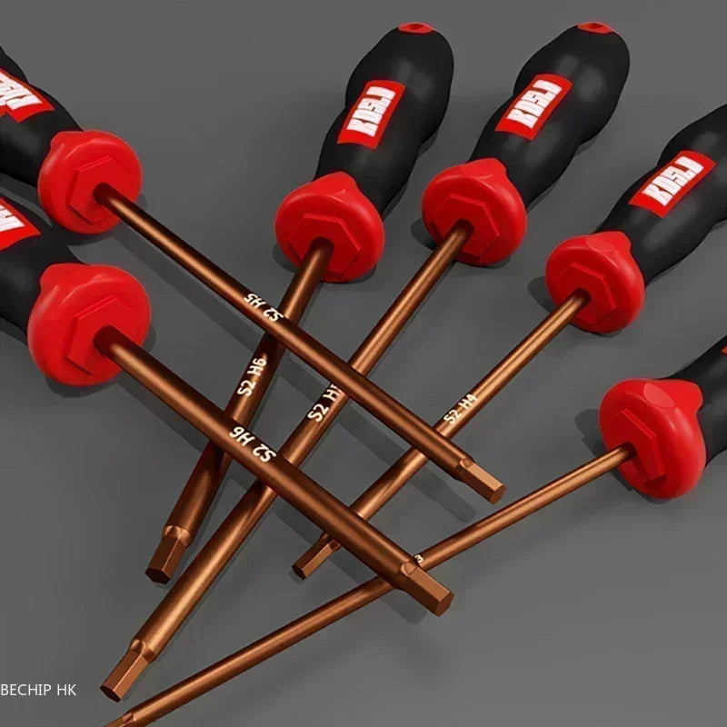2025 New Internal Hexagonal Screwdriver Small Wrench Hexagonal Star Set Tool Extended Straight Shank Hexagonal Edge Bicycle
