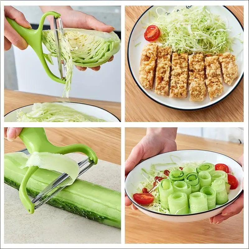 1Pcs Peeler Vegetables Fruit Stainless Steel Cabbage Graters Salad Potato Slicer Kitchen Accessories Cooking Tools Wide Mouth