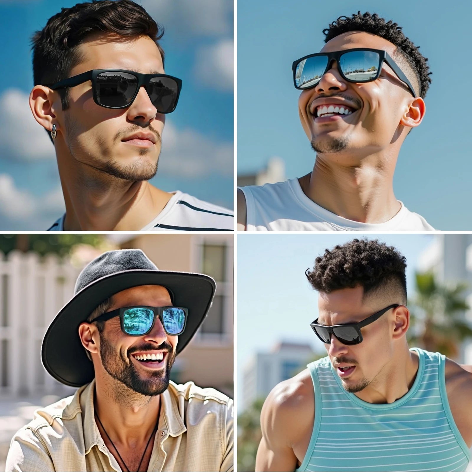 MAXJULI XL Z87 Oversized Sunglasses for Big Wide Head Men Women TR90 UV400 Square Glasses Driving Fishing Z8246