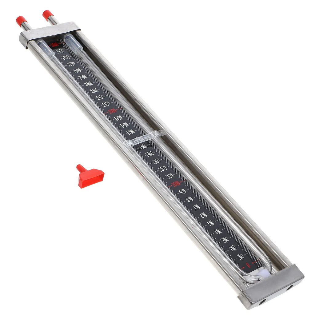 Pressure Gauge Differential Meter Natural Gas Pipeline Water Column Manometer Vacuum Stainless Steel 0-3000PA Lightweight Design