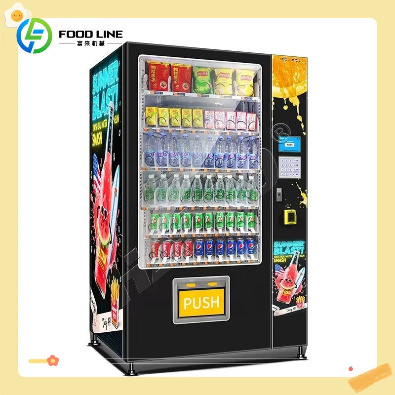 Customize Vending Machine Drink Automatic Combo Vending Machine Auto Cold Drink Water for Drinks and Snacks Vending Machine