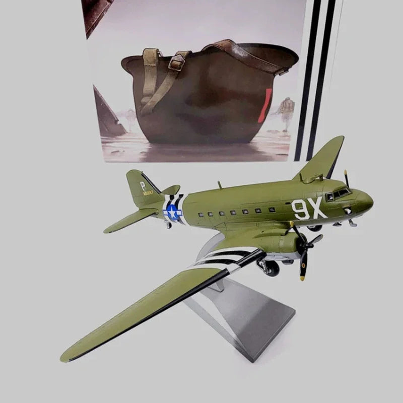 Diecast 1/100 Scale C47 C-47 J8 CU L4  U5 Transport Aircraft Airfreighter Conveyor Plane Military Airplane Model