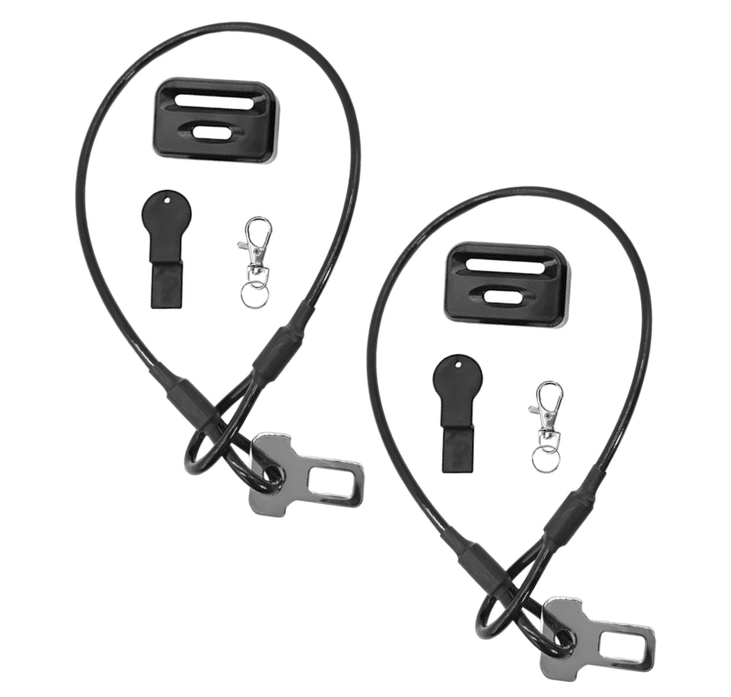 2 Pack Safety Rope Seat Belt Latch Security Door Straps-Locks Using The Seatbelt Anchor For Motorhome Cab Anti-Theft Accessories