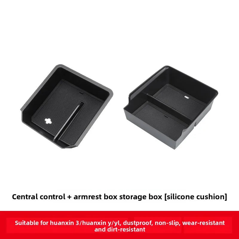 For Tesla Model Y / New Model 3 Highland Center Console Armrest Hidden Storage Box ABS Organizer Tray Accessories