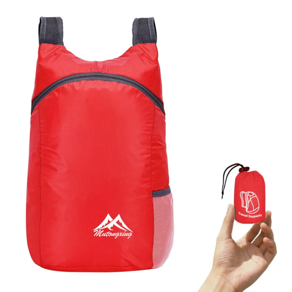 High Quality 20L Packable Backpack Lightweight Ultralight Handy Travel Daypack Bag Foldable Outdoor Folding Bag For Men Women