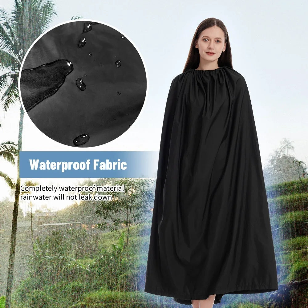 125cm Clothing Changing Cover Black Waterproof Changing Room Wear-resistant Privacy Protection Simple Beach Changing Cover Tent