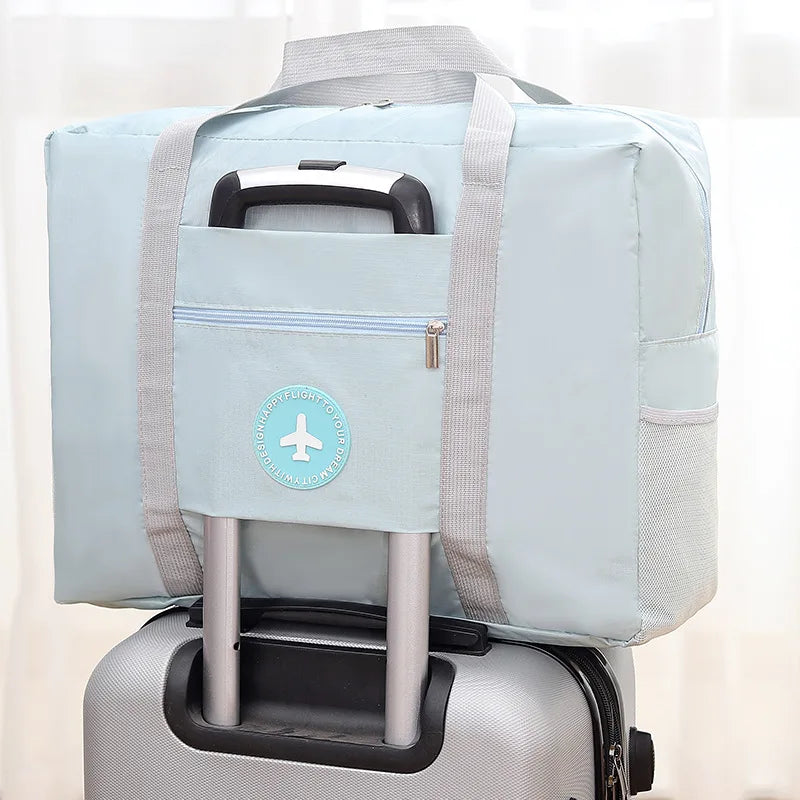Large capacity folding travel bag hand-held luggage bag moving accept travel bag can be used for business trips drawbar storag