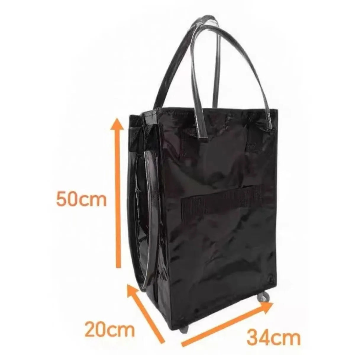 Hulken Detachable Travel Bag with Cover Silent Wheels Stackable Storage Portable Shopping Cart Large Capacity Foldable Shoppi...