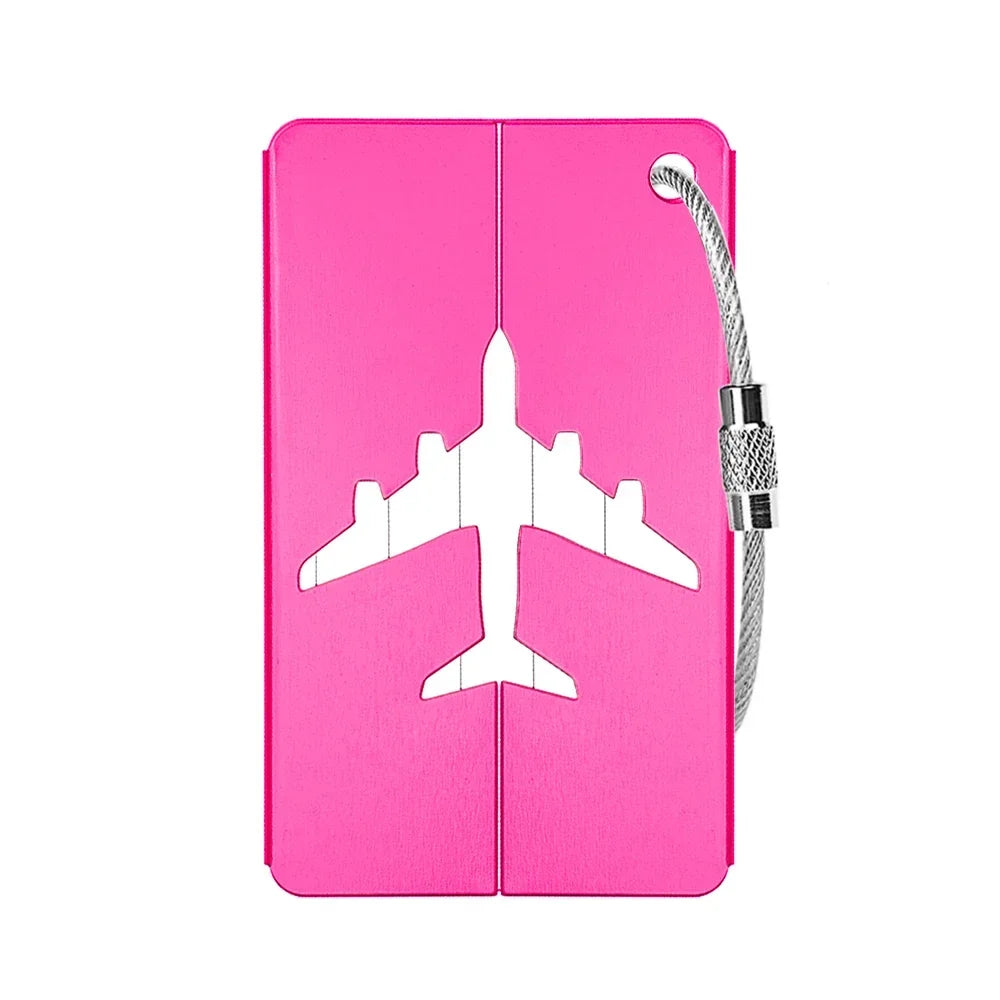1/10pcs Premium Aluminum Travel ID Tag Durable Luggage Identification Business Card Holder Stylish Portable Luggage Tag Bag
