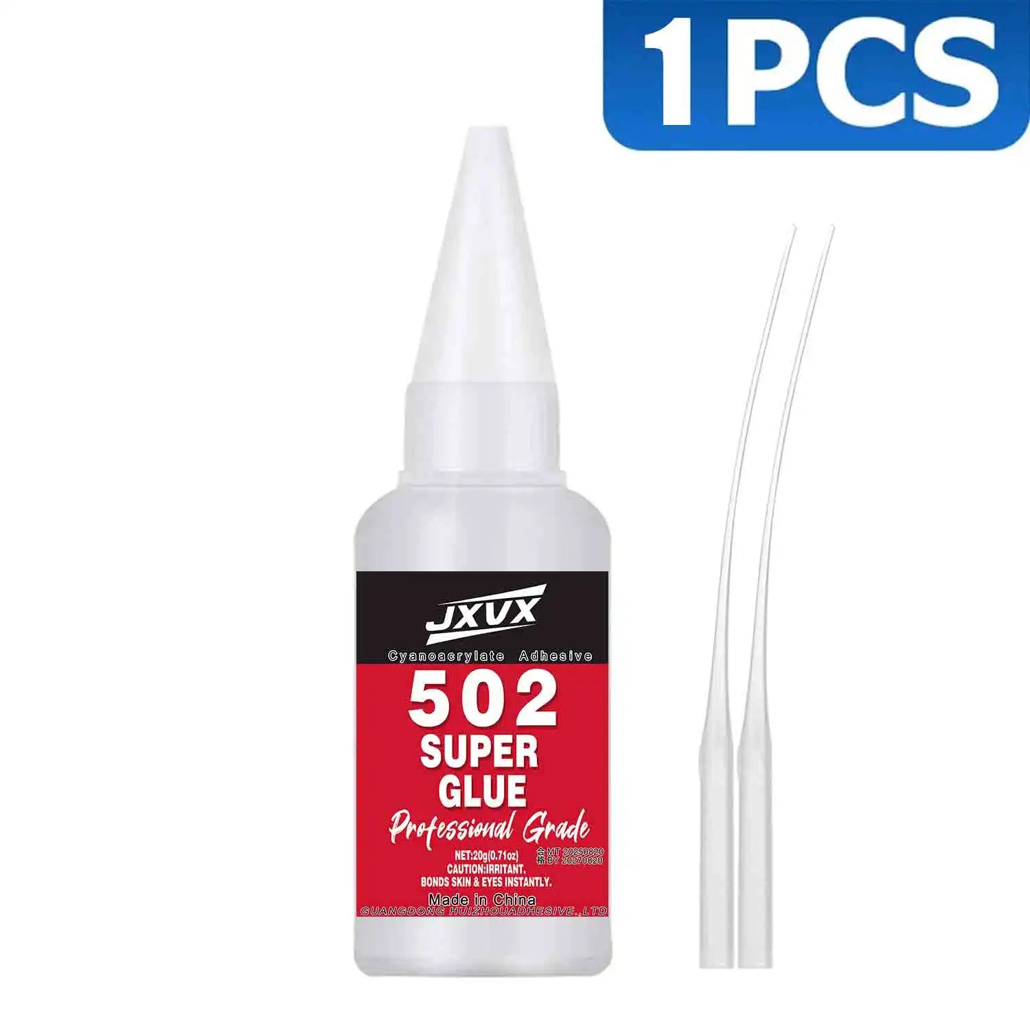 JXVX 50g 502 Super Metal Glue - Industrial Strength Metal Adhesive for Stainless Steel, Aluminum Alloy, Automotive and More - Quick Set in 15 Seconds,With Precision Distributor.