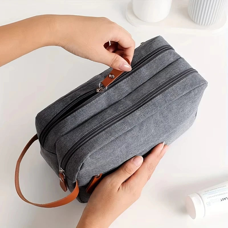 Large Capacity Portable Makeup Bag Cationic Travel Storage Bag Divided Toiletry Bag Handheld Storage Solution