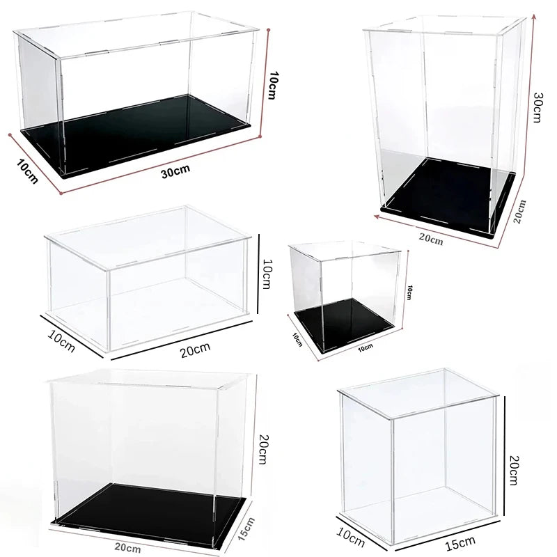 Acrylic Display Cabinets for Collections, Assembled Clear Acrylic Boxes for Protect Action Figures, Organizing Model,Dolls
