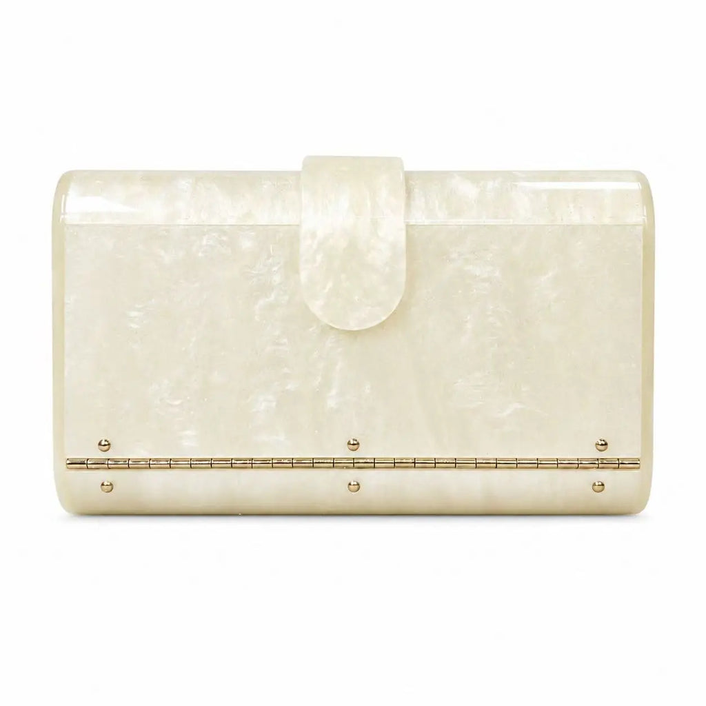 Women's new shoulder oblique span bag, special-shaped shell acrylic bag, fashionable wedding dinner clutch bag
