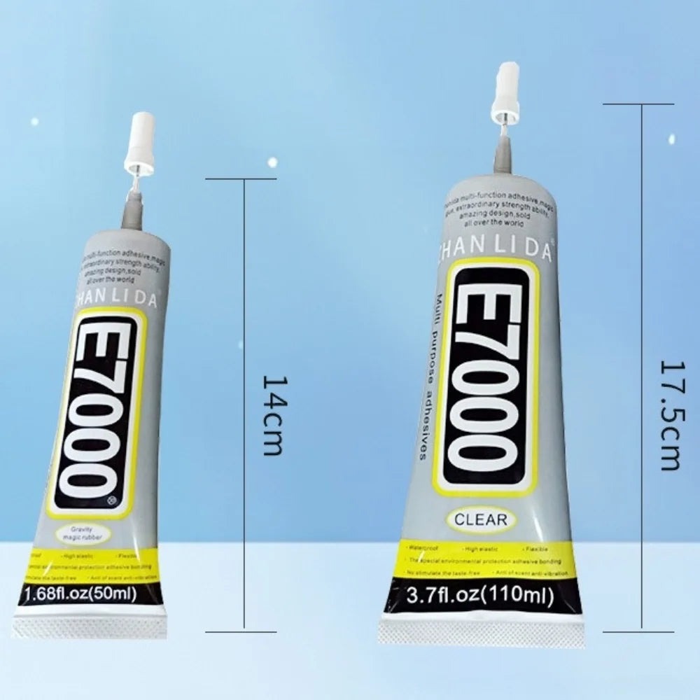 New 50/110ML Clear Glue E7000 DIY Craft Rhinestone Jewelry Adhesive Multipurpose Fabric Adhesive Leather Bag Fixing