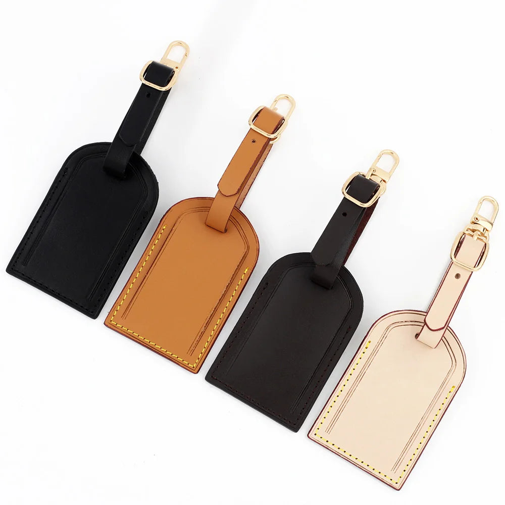 Bag Handbag Luggage Tags Travel Accessories for Suitcase Business Bag Vegetable Tanned Leather Tag Baggage Boarding Passng Pass