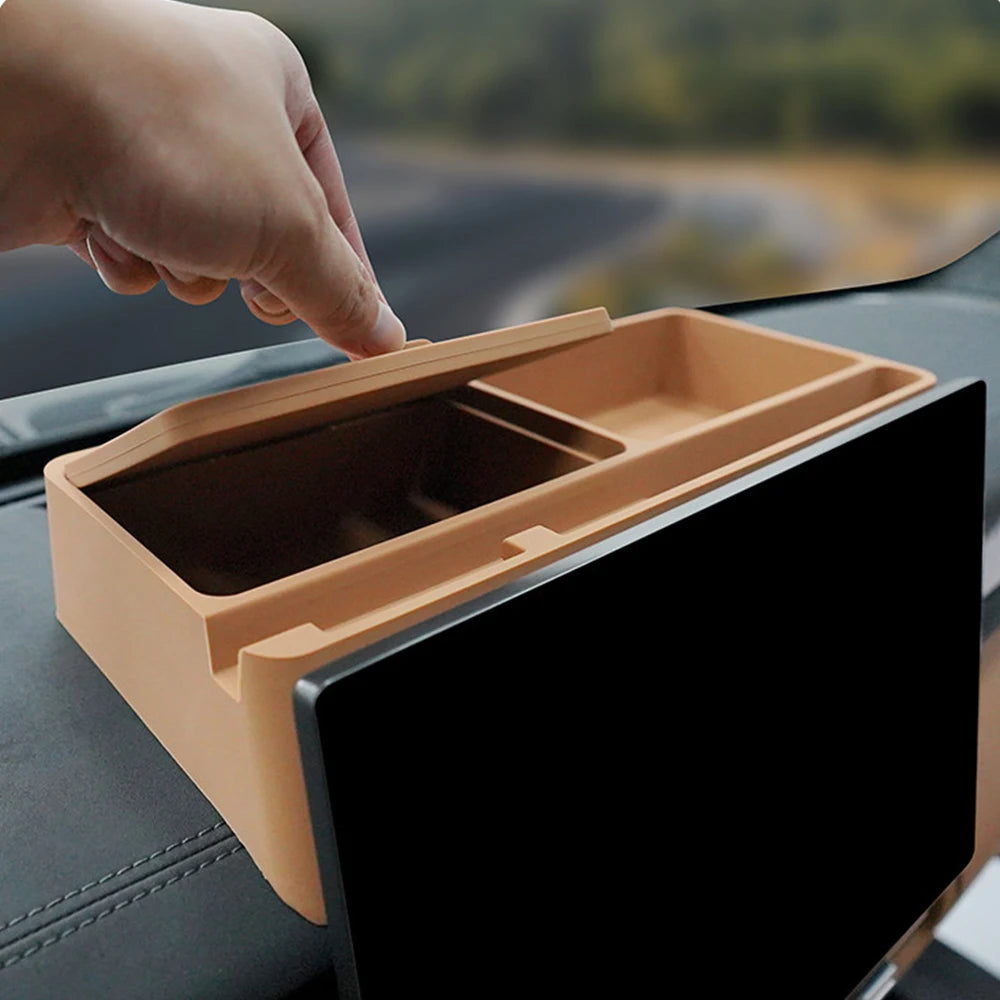 Suitable For Chery Icar V27 Screen Rear Storage Box Silicone Car Interior Decoration Modification Accessory
