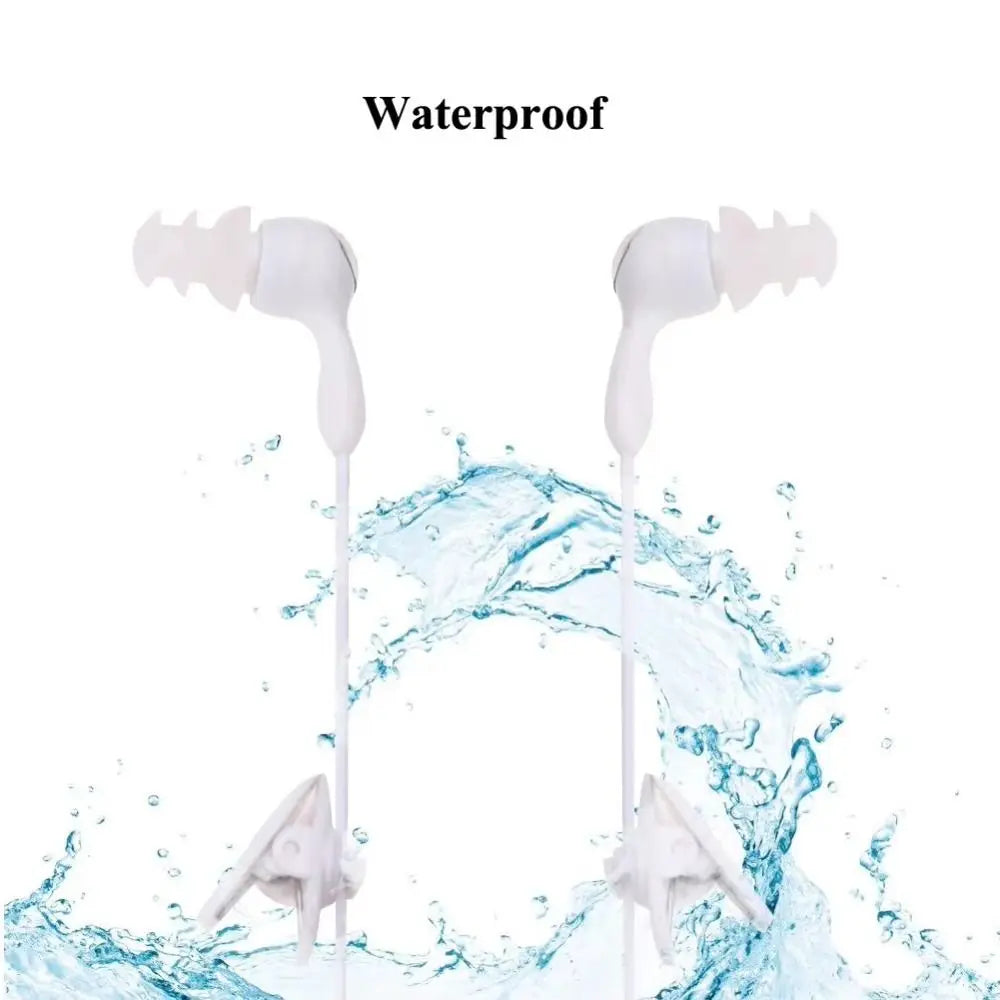 Swimming Waterproof IPX8 Wired Earphone In-ear 3.5mm Jack Headset Earbuds Portable Durable Music Earphones Diving