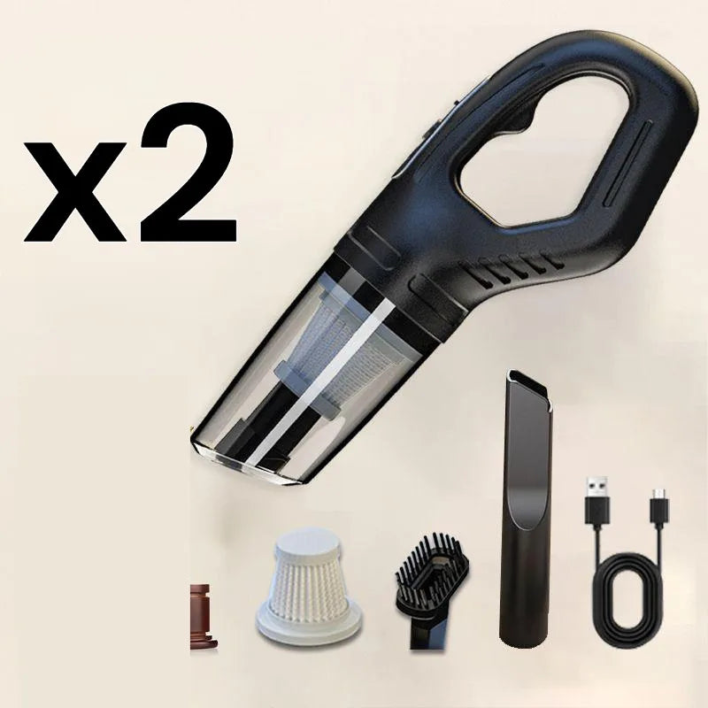 Strong Suction High Power Cordless Car Vacuum, Portable Handheld Vacuum Cleaner for Car & Home Use with Battery