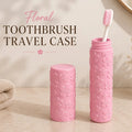 Flower Emboss Toothbrush Storage Tube, Compact Travel Toothbrush Case, Protective Toothbrush Holder for Camping Business Trip &