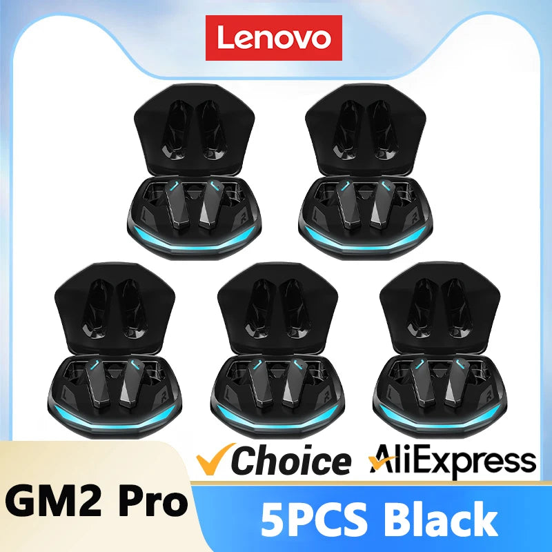 Lenovo GM2 Pro Bluetooth 5.4 Earphones Sports Headset Wireless In-Ear Gaming Low Latency Dual Mode Music Headphones New