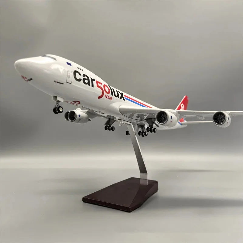 747-8F Cargolux Airplane Model 1/160 Scale Aircraft 747 Luxembourg Cargo Resin Transport Diecast Airplanes Children's toy Gift