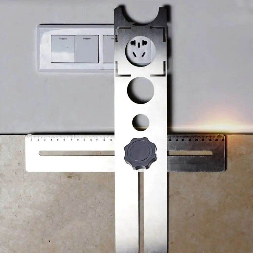 1pcsAdjustable Tile Locator To Wall Marking Position Ruler Ceramic Hole Cutter Tile Drill Marble Opener Construction Tool