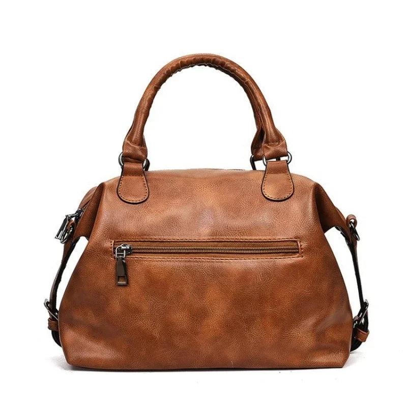 Women's PU Leather Crossbody Tote Handbag – Stylish Shoulder Bag for Daily Use