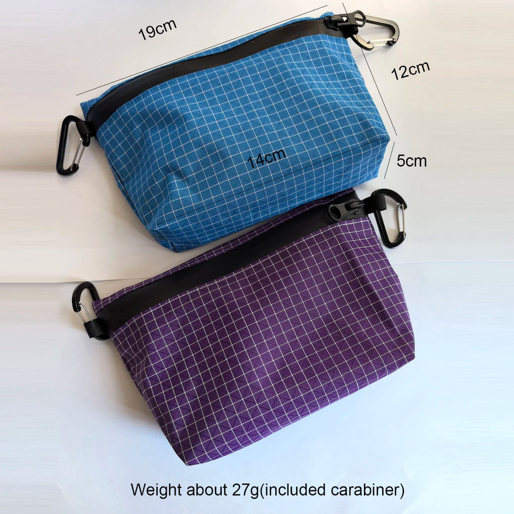 16g Lightweight Waterproof EDC Pouch for Outdoor Hiking Camping with Zipper and Passport Storage