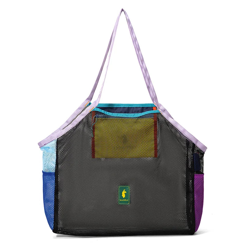 2026 New Large Capacity Mesh Women Men Tote Shoulder Bag Lightweight Reusable For Grocery Shopping Beach Swimming Gym Workout Da