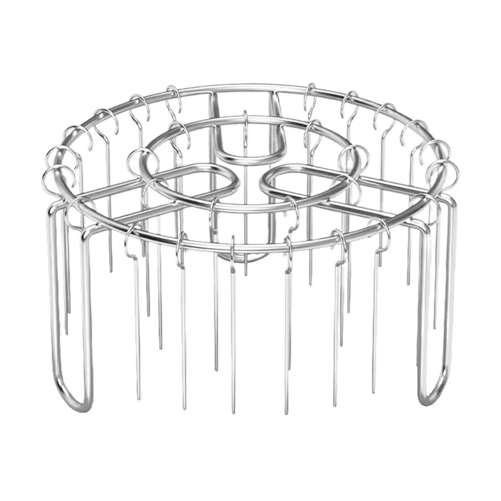 24 Skewers Air Fryer Stainless Steel Grill Vertical Skewer Hanging Oven Kebab Rack Kebab Holder Kitchen Gadgets Grill