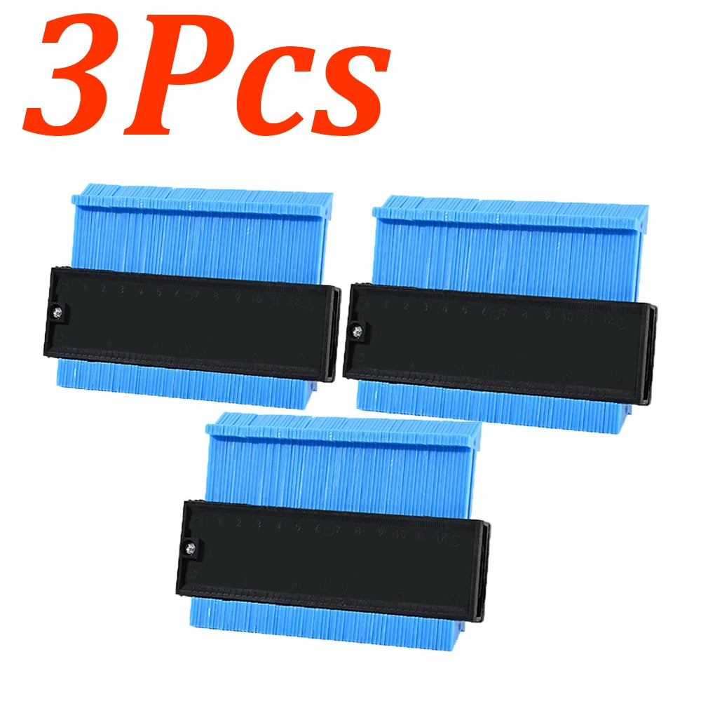 1-3Pcs Profile Contour Gauge Line Copier Ruler Irregular Shape Woodworking Tiling Plastic Measuring Ruler Cutting Template Tool