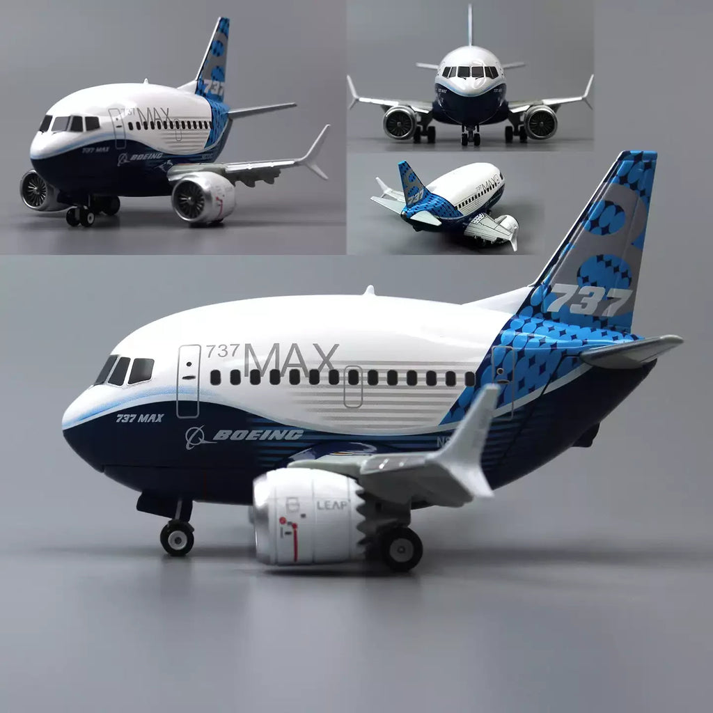 Iron Flow Cartoon Q-Version Airbus A320 NEO 737MAX Aircraft Model Factory Painted Egg Machine Alloy Aircraft Model Holiday Gift