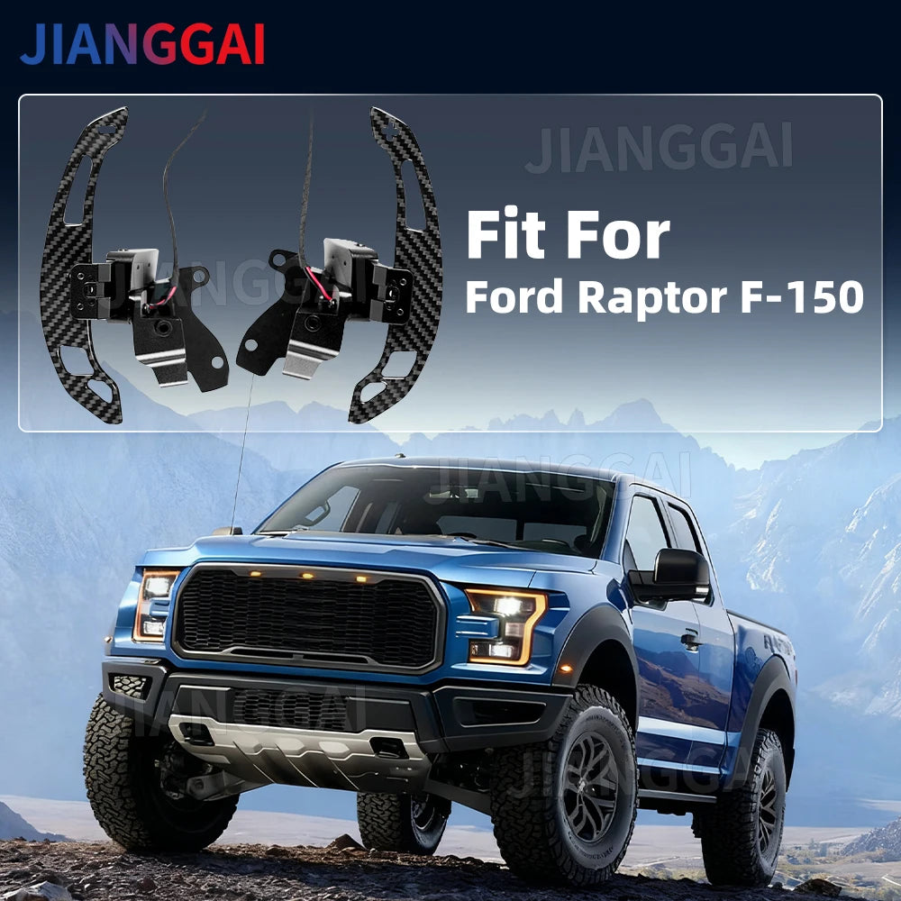 Magnetic Carbon Fiber Steering Wheel Paddle Shifters Extension for Ford F150 F-150 Raptor 2015-2025 Shifter Extended Accessories
