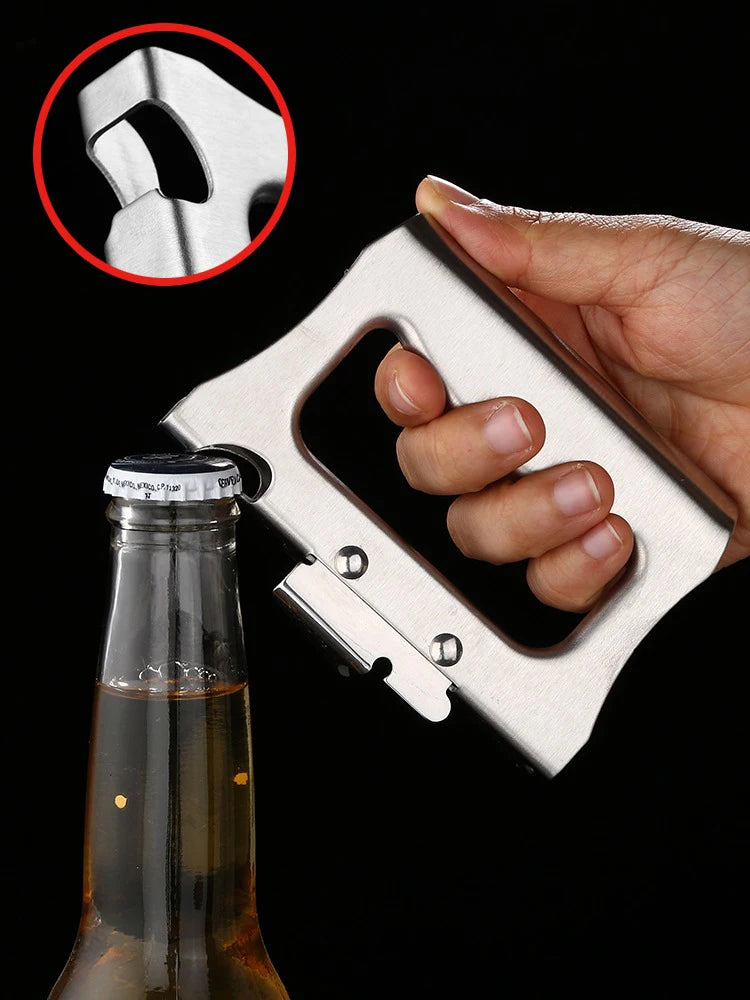 New Stainless Steel Portable Bottle Jar Opener Kitchen Gadget Portable Can Opener For Emergency Bottle Opener Party