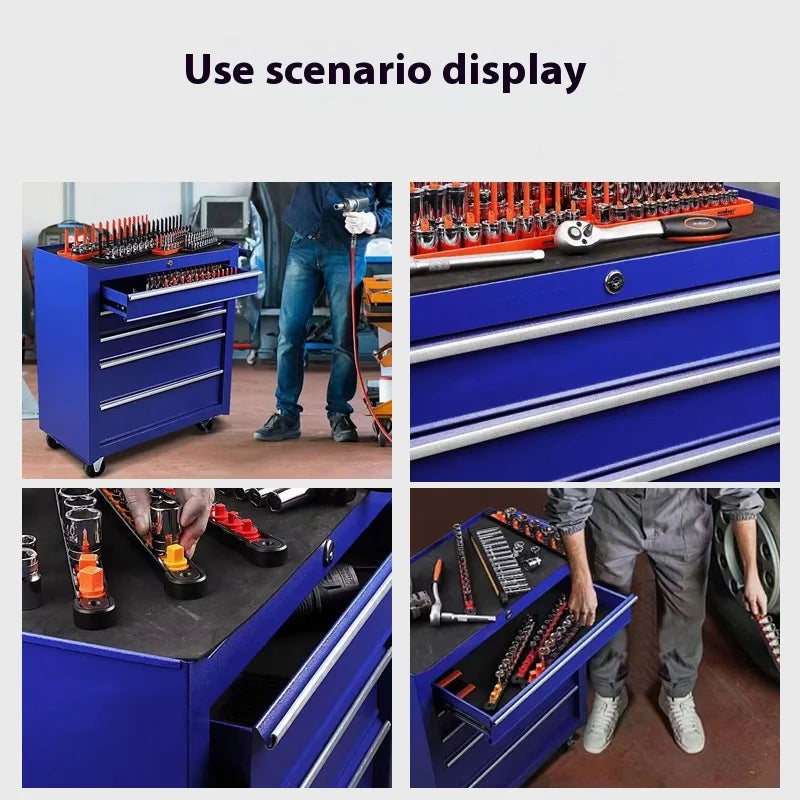 7-Drawer Tool Cabinet Auto Car Repair Rolling Tool Trolley Multifunctional Workshop Home Toolbox Cabinet Iron Storage Box 수납장