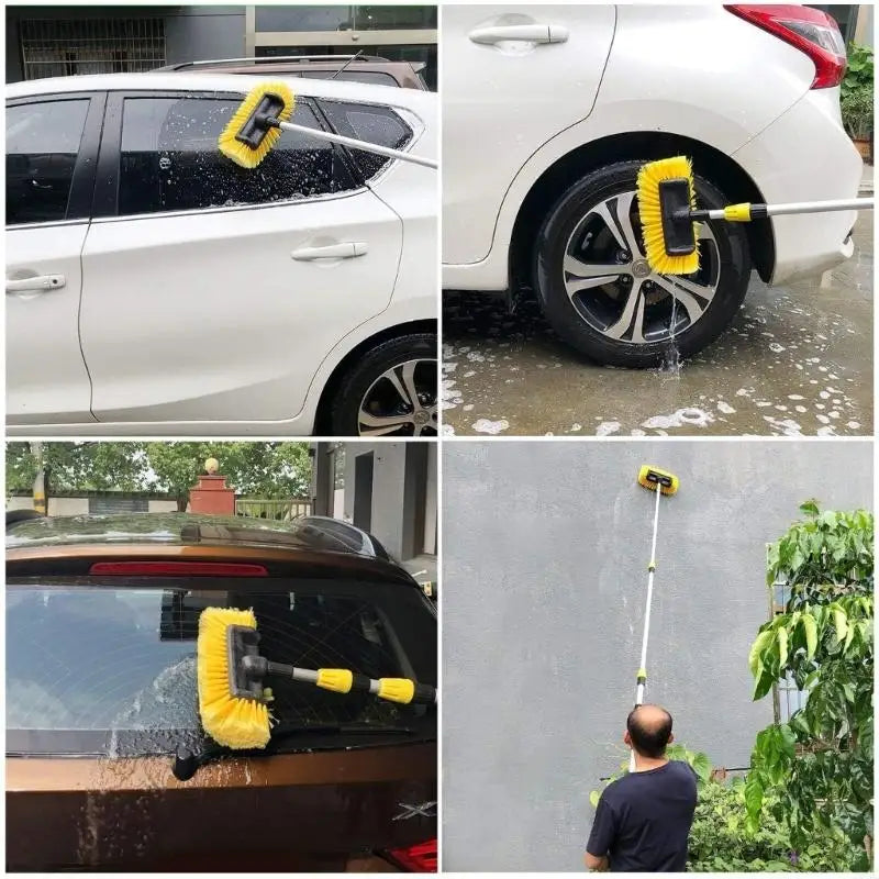 28GC Aluminum Alloy Cleaning Brush With Water Sprayer For Car Bike And Home Use Telescopic Handle Cleaning Mop