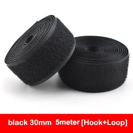 5Meters/Lot 16-100mm Black White Non-Adhesive Fastener Tape Hook and Loop Tape No Glue DIY Sewing Accessories Magic tape