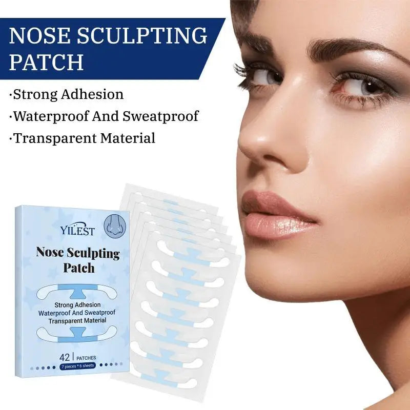 42Pcs Invisible Nose Shrink Patch Shrinking Nose Wing Stickers For Cosplay Special Nose Shrink Beauty Strips Nose Shaper Lifting