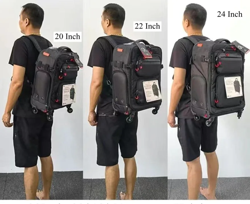 18" 20'' 22" Men Carry on hand luggage Suitcase Rolling luggage Suitcase Cabin Size Men Bussiness Travel Trolley Bag with wheels