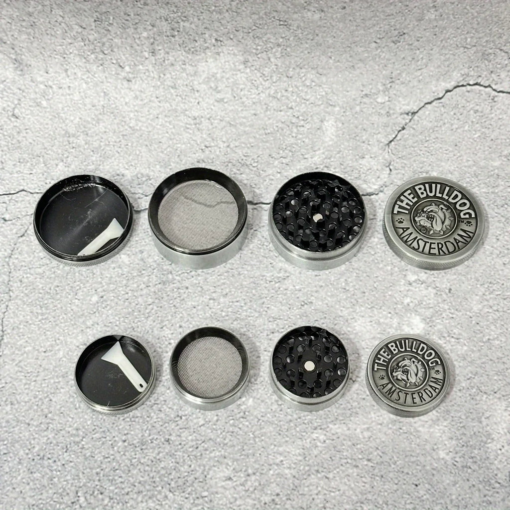1.6/2inch Silver Dog Metal Herb Grinder Mill Mortar 4-Layers Tobacco Vanilla Bud Grinder Grass Cigar Smoking Cigarette Tool