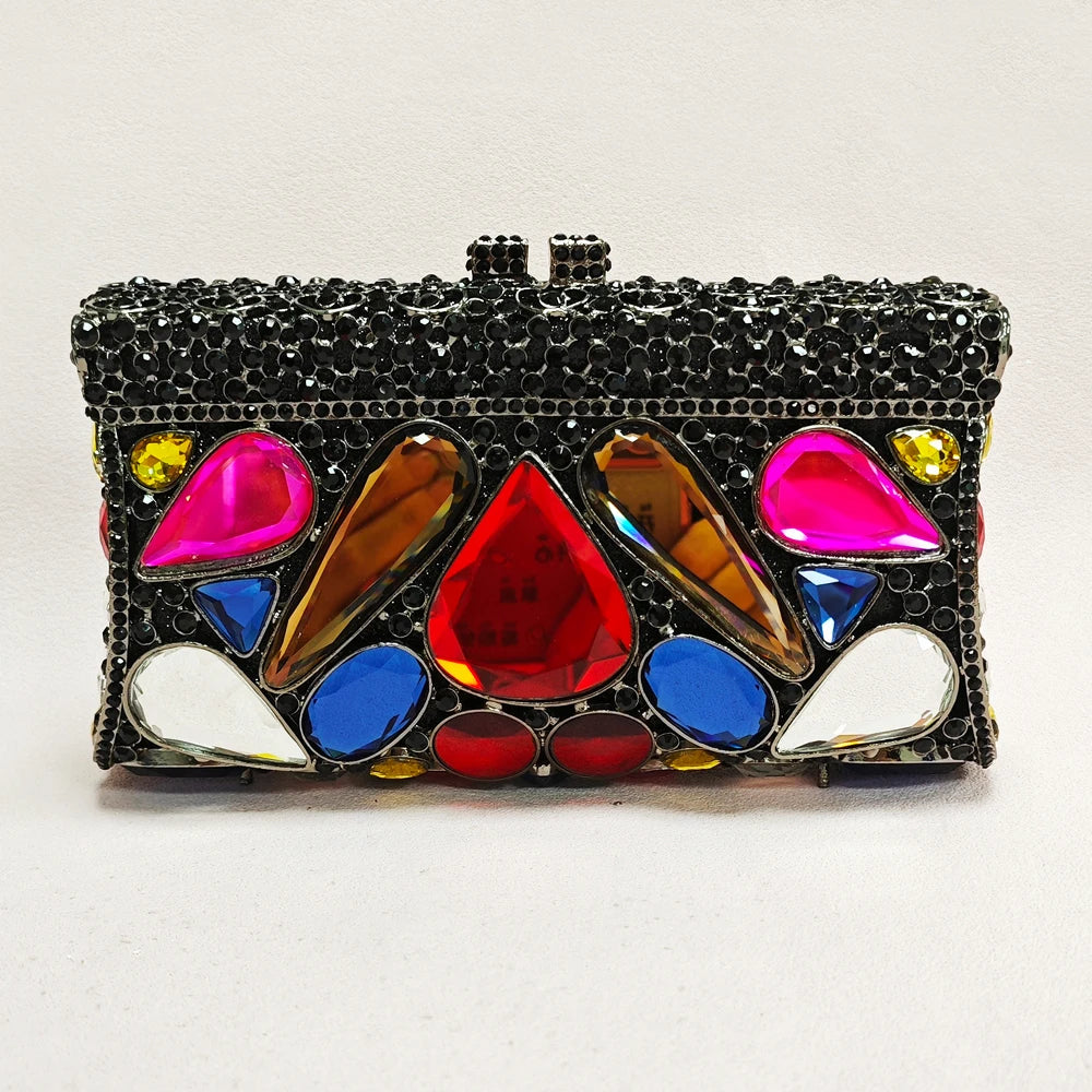 New Large Rhinestone Evening Bag Crystal Dinner Bag WHTUOHENG  Diamond Clutch Women's Bag Luxury Formal Party Bags And Handbags