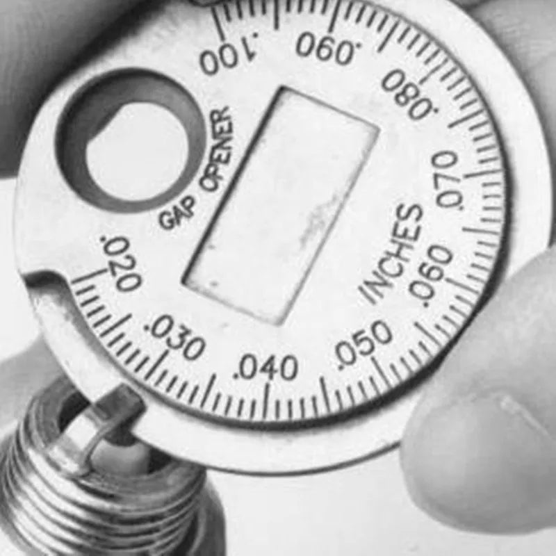 Coin- Type 0.6-2.4mm 0.02-0.10 Inch Spark Plug Gap Gauge Measurement Tool Range Spark Plug Gage Caliber Measuring Tool