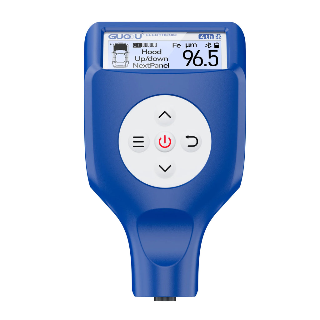 GUOOU LCD Screen Auto Car Paint Film Thickness Gauge Paint Coating Thickness Tester 0-3000μm 0.1μm Fe NFe Probe Gauge