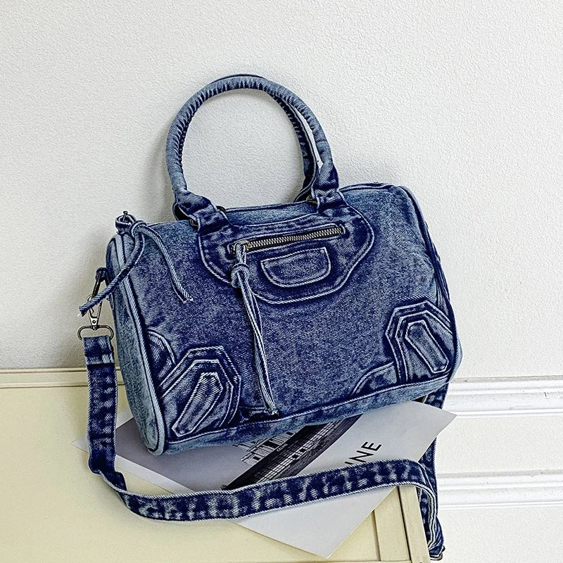 Retro Versatile Advanced Sense Commute Crossbody Bag Denim Fabric Large Capacity 2026 New Fashion Summer Casual Shoulder Bags
