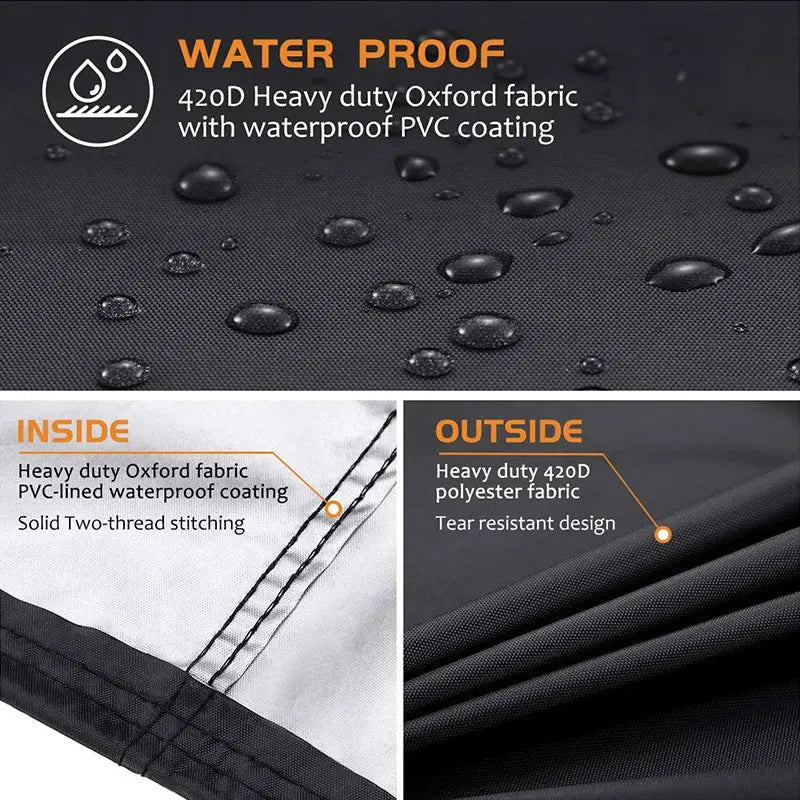 Heavy Duty 420D Oxford Cloth Outdoor Barbecue Cover,Waterproof and Sunscreen Oven Cover,Gas Charcoal Stove Barbecue Grill Cover