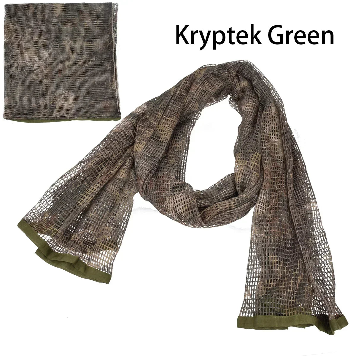 Camouflage Netting Scarf Sniper Veil Camo Mesh Face Scarf Veil Shemagh Head Wrap for Outdoor Camping Hiking Hunting Scarves