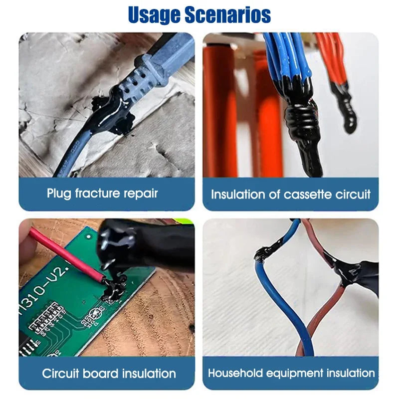 Electrical Tape Insulation Paste Sealant Suitable Fix Line Glue for Wires, Cables Home Use Insulation Adhesives Sealers