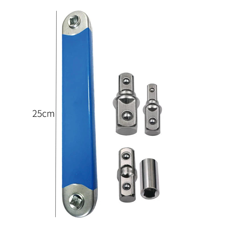 Compact Offset Extension Wrench 4 Adapter Dual Purpose Impact Socket Ratchet for Automotive Hand Tool