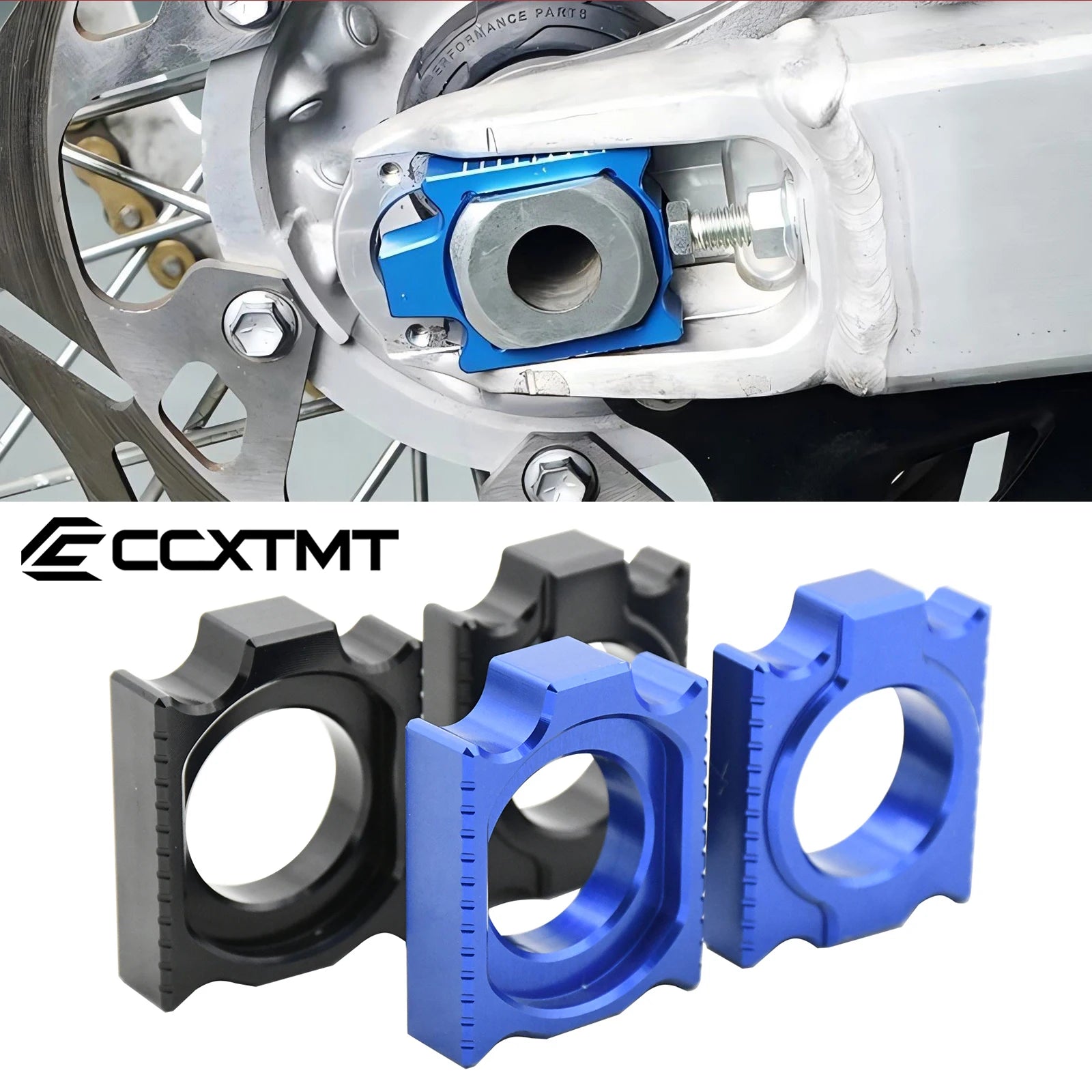 Motorcycle CNC Aluminum Axle Block Rear Chain Adjuster For Yamaha YZ250F 2009-2023 YZ450F 2010-2020 2021 2023 Universal Parts